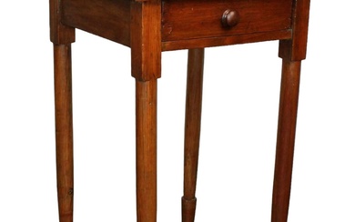 Antique American butternut side table on high legs