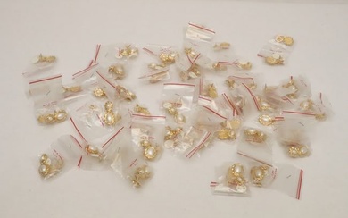 Approx. 38 pairs gold tone earrings