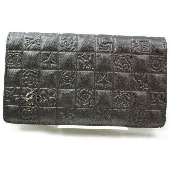 Authentic CHANEL Leather Long Wallet