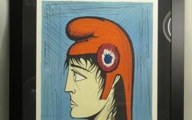 Bernard BUFFET (1928-1999). "Marianne", 1989. Lithographie couleurs sur papier Vélin, signée de la main de l'artiste en bas à droite et numérotée 2/450 en bas à gauche. Haut : 73 cm Larg : 53,5 cm (à vue).
