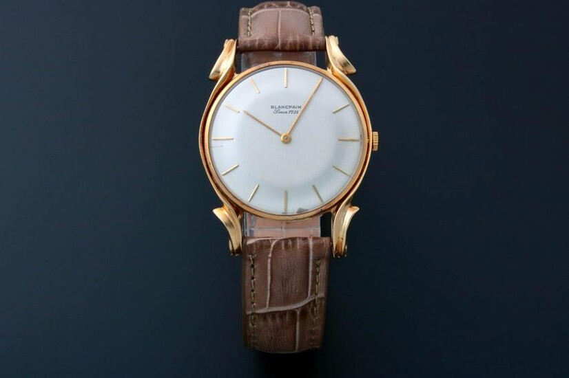 Blancpain Fancy Lugs 18k Yellow Gold Watch Vintage