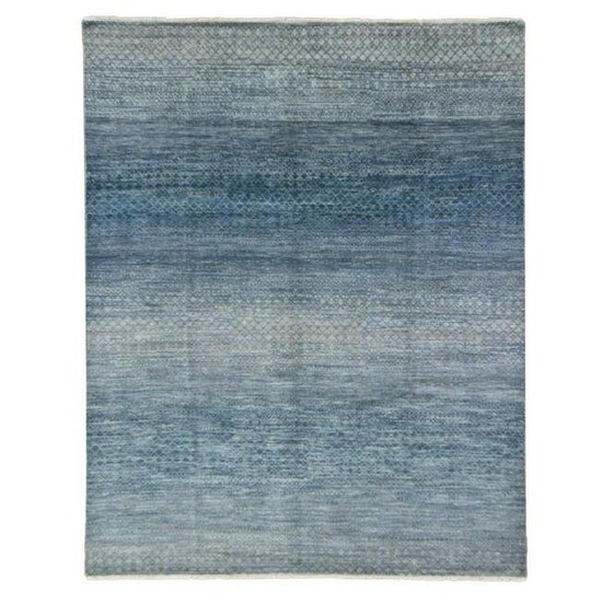 Blue Pure Wool Chiaroscuro Collection Thick and Plush