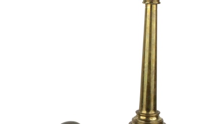 Brass Columnar Table Lamp