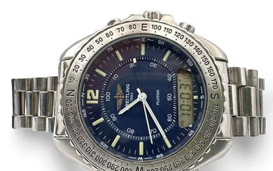 שעון שווייצרי לגבר תוצרת ברייטלינג Breitling Pluton, מנגנון קוורץ במצב...