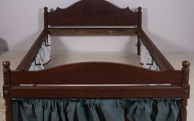 Brown Painted Turned Post Bed