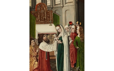 Brüsseler Maler Ende des 15. Jahrhunderts, Anbetung Christi durch zwei Stifterfiguren