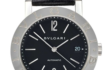 Bulgari: A Stainless Steel Automatic Calendar Centre Seconds Wristwatch, signed...