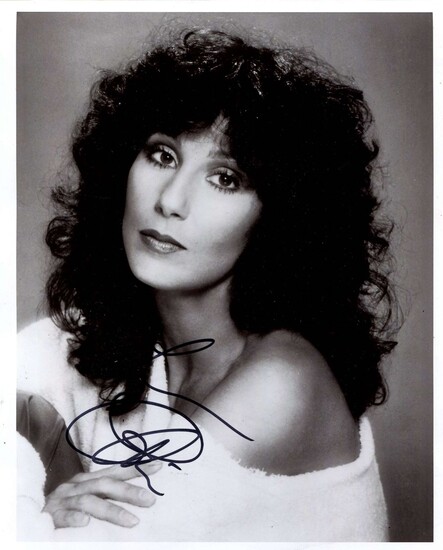 CHER: (1946- ) American Singer and Actress. Known as the Goddess of Pop. Signed 8 x 10 photograph by...