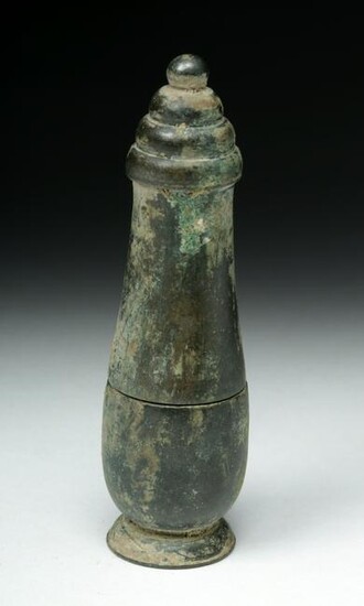 Cambodian Khmer Bronze Lime Container