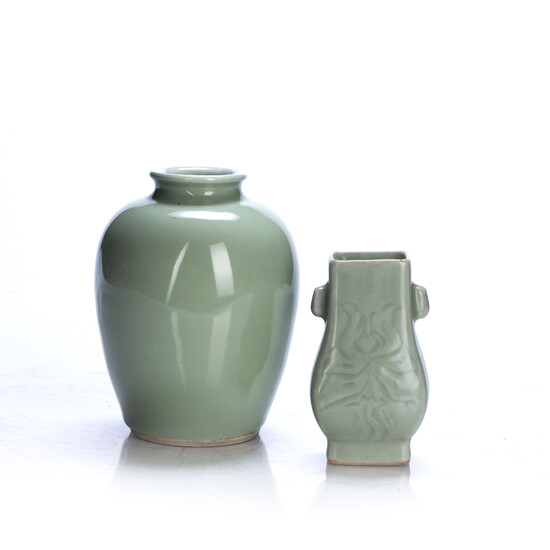 Celadon glaze vase