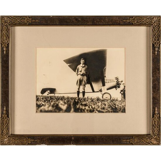 Charles Lindbergh With Spirit of St. Louis Photo