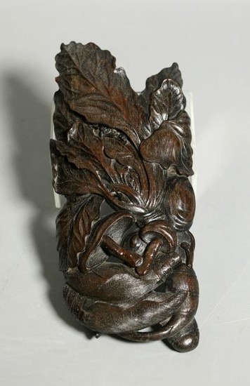 Chinese Carved & Pierced Hard Wood Wrist Rest