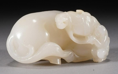 Chinese White Jade Horse Paperweight