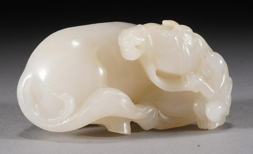 Chinese White Jade Horse Paperweight