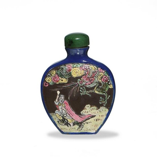 Chinese Zisha Snuff Bottle, 19th Century