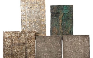 Collection of Relief Metal Icons.