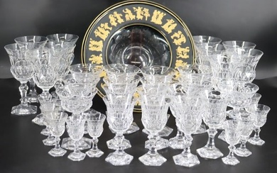 Collection of Val St. Lambert Stemware & Console