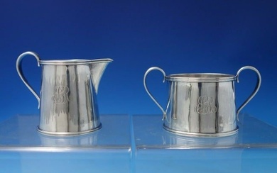 Colonial by Woolley Sterling Silver Sugar and Creamer Set 2pc Handmade