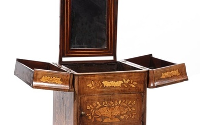 Dutch Marquetry Fruitwood Dressing Cabinet