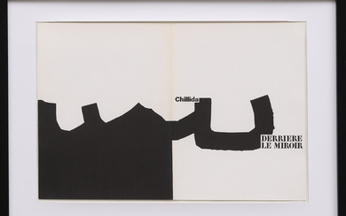 EDUARDO CHILLIDA. Lithograph, cover of Derrière le Miroir no 204 1973.