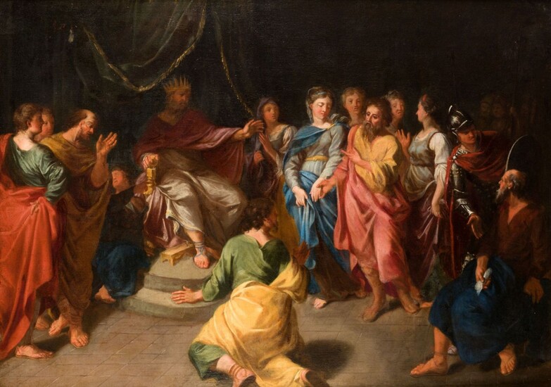 ESCUELA ITALIANA (XVII-XVIII / .), Esther ante Asuero