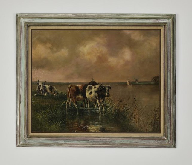 Early 20th c. Continental School pastoral landscape