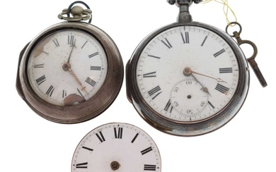 Early George III silver pair cased open-faced pocket watch, Edward Price, London
