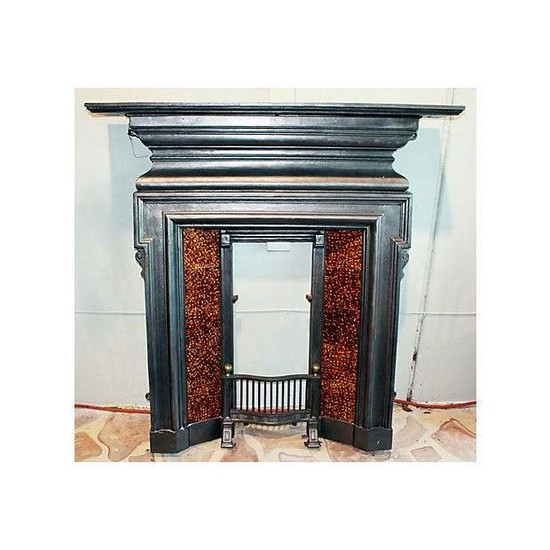 English Cast-Iron Fireplace Mantel