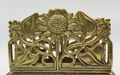 Envelope holder. Art Nouveau. Bronze. Excellent condition. 1900s Excellent condition
