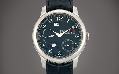 F. P. Journe Octa Automatique Lune France-China 50 | A limited edition platinum wristwatch with date, moon phases and power reserve indication, Made to commemorate the 50th anniversary of diplomatic relations between the French Republic and the...