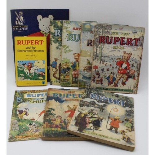 FOUR HARD BOUND 'RUPERT' ANNUALS, 1950s, and other Rupert bo...