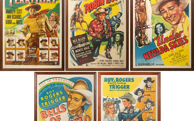 Five Original Lithograph Movie Posters