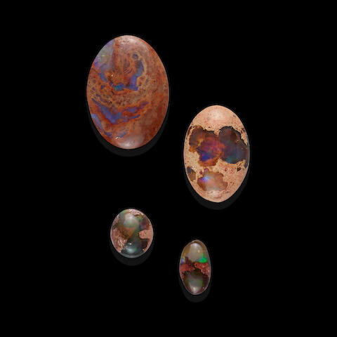 Four Cabochons of Opal in Matrix