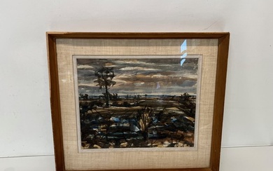 Framed watercolour painting by acclaimed fenland artist Anth...