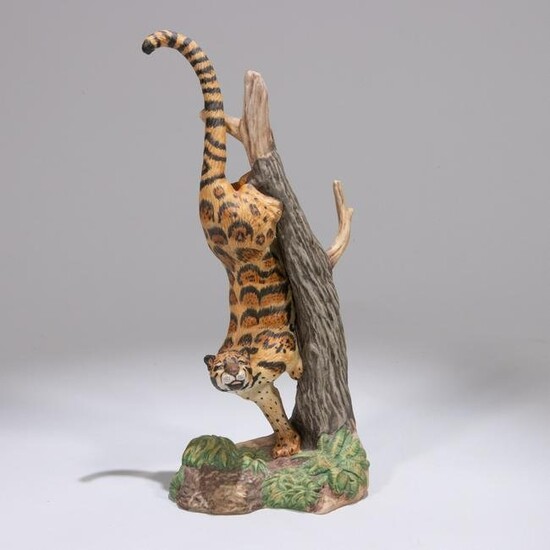 Franklin Mint Porcelain Sculpture of Clouded Leopard