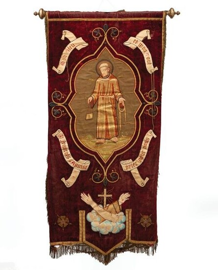 French Processional Banner of St. Francis Assisi