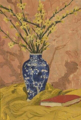 French School, early 20th century- Still life with flowers and...