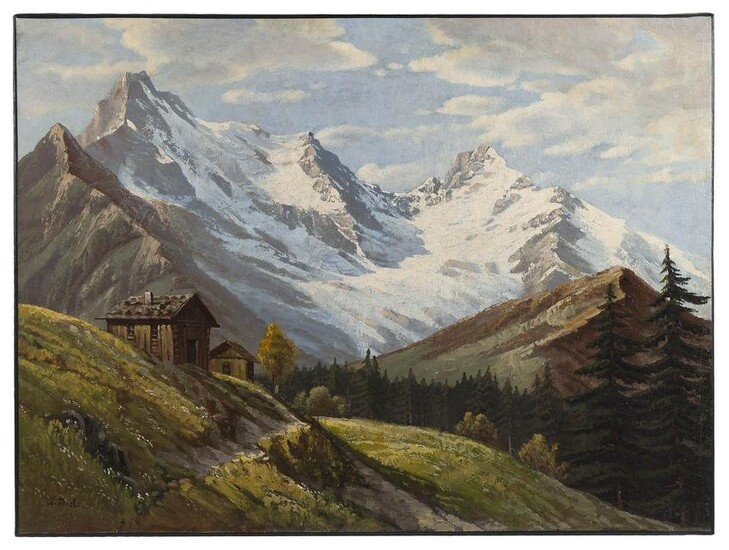GERMAN SCHOOL (20th Century,), Snow-covered mountains.