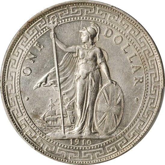 GREAT BRITAIN. Trade Dollar, 1910/00-B. Bombay Mint. PCGS MS-61 Gold Shield.