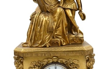 Gilt Bronze Mantel Clock
