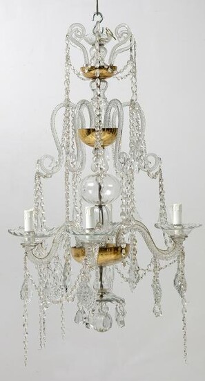 Glass ceiling lamp, Spain, early 20th century