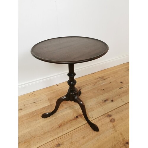 Good quality 19th C. mahogany tilt top wine table raised on ...