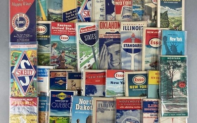 Group of 30+ US Road Maps