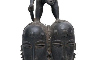 Hand Carved African Mask, Union Of Love