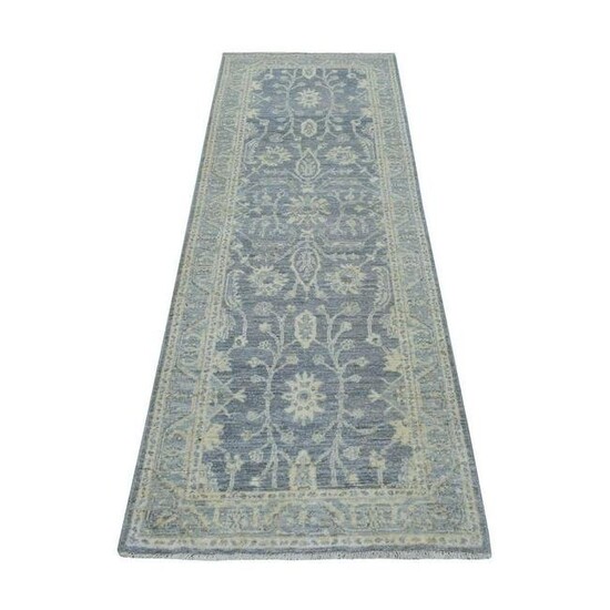 Hand Knotted Gray Afghan Peshawar Extremely Durable