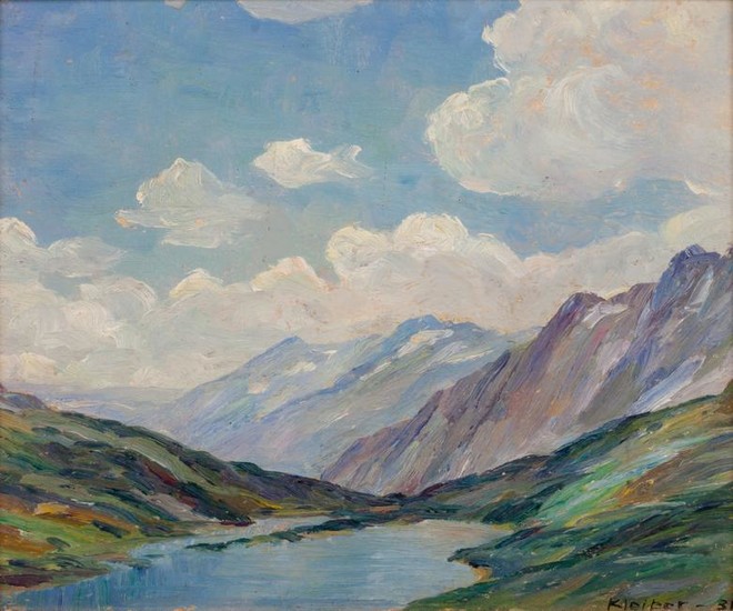 Hans Kleiber (German/American, 1887-1967) Wyoming Lake