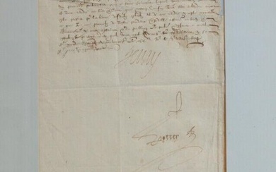 Henry IV King of France (rein 1572-1610) Framed hand written document signed