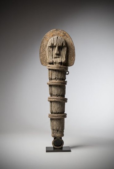 IGBO, Nigeria. Statuary without arms, "ofo" sculptures play...