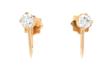 Jewellery Earrings EARRINGS, 18K gold, brilliant cut diamonds approx. 0,...