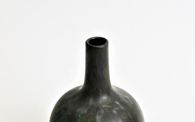 KERAMIS Vase pansu à long col en grès à décor... - Lot 180 - Art Valorem